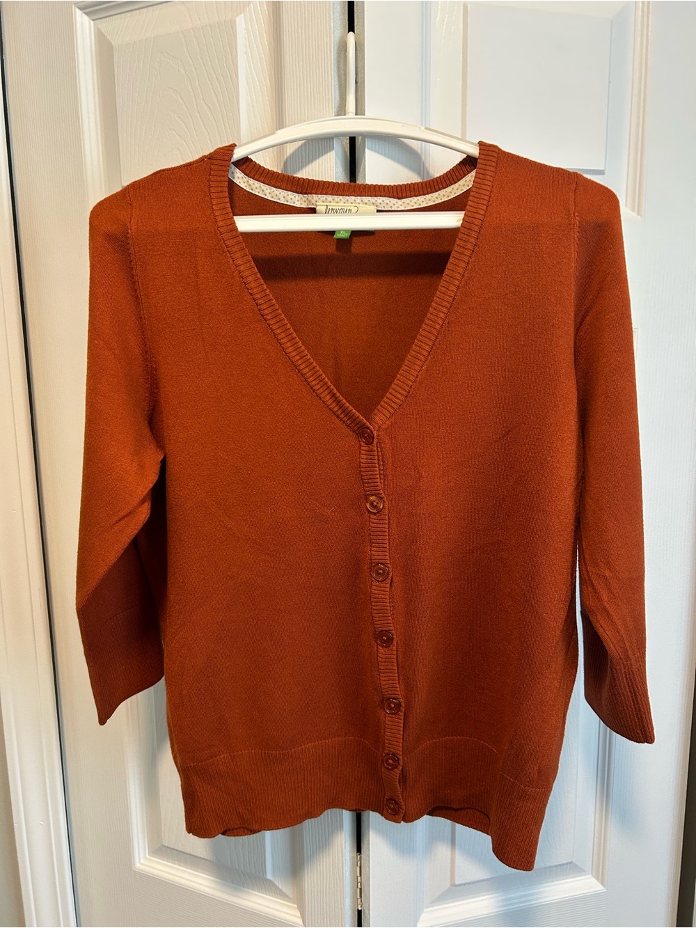 ModCloth Charter School Cardigan in Rust XL